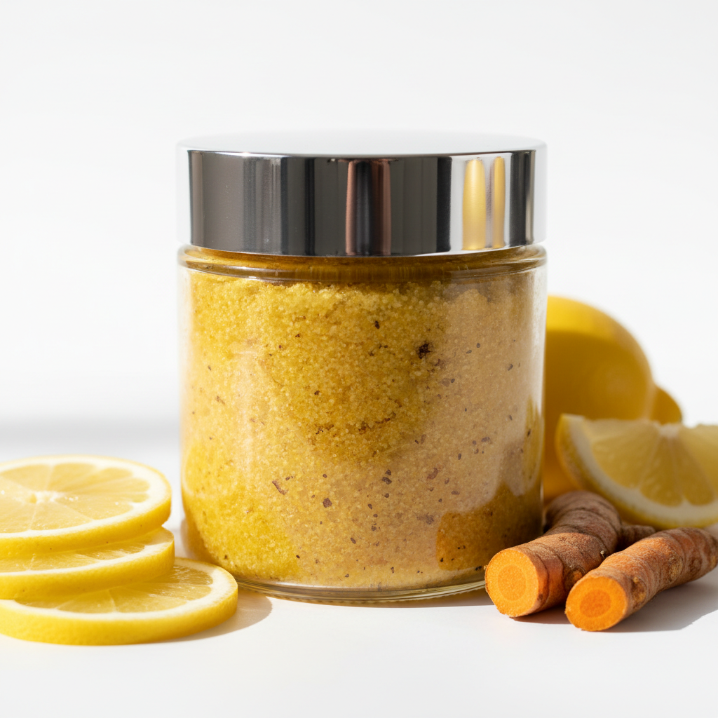 lemon turmeric body scrub