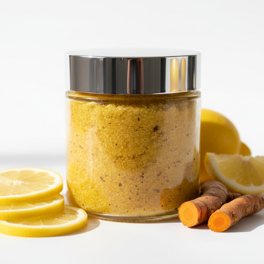 lemon turmeric body scrub